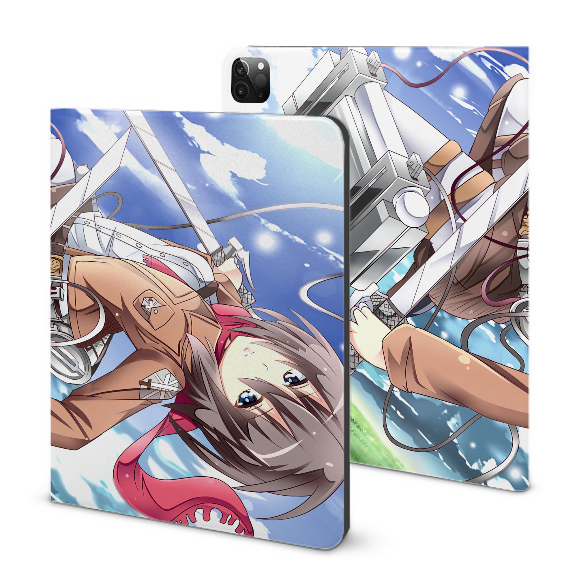 （画像用） 進撃の巨人 Attack on Titan IPadケース ペンホルダー付き ブックスタイルデザイン